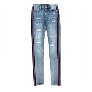 Cult of Individuality Gypsy High Rise Scarlett Stripe Skinny Jeans